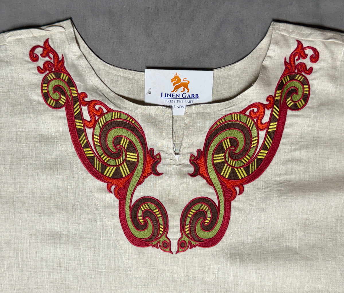 Oseberg Embroidered Linen Dress- Limited Edition