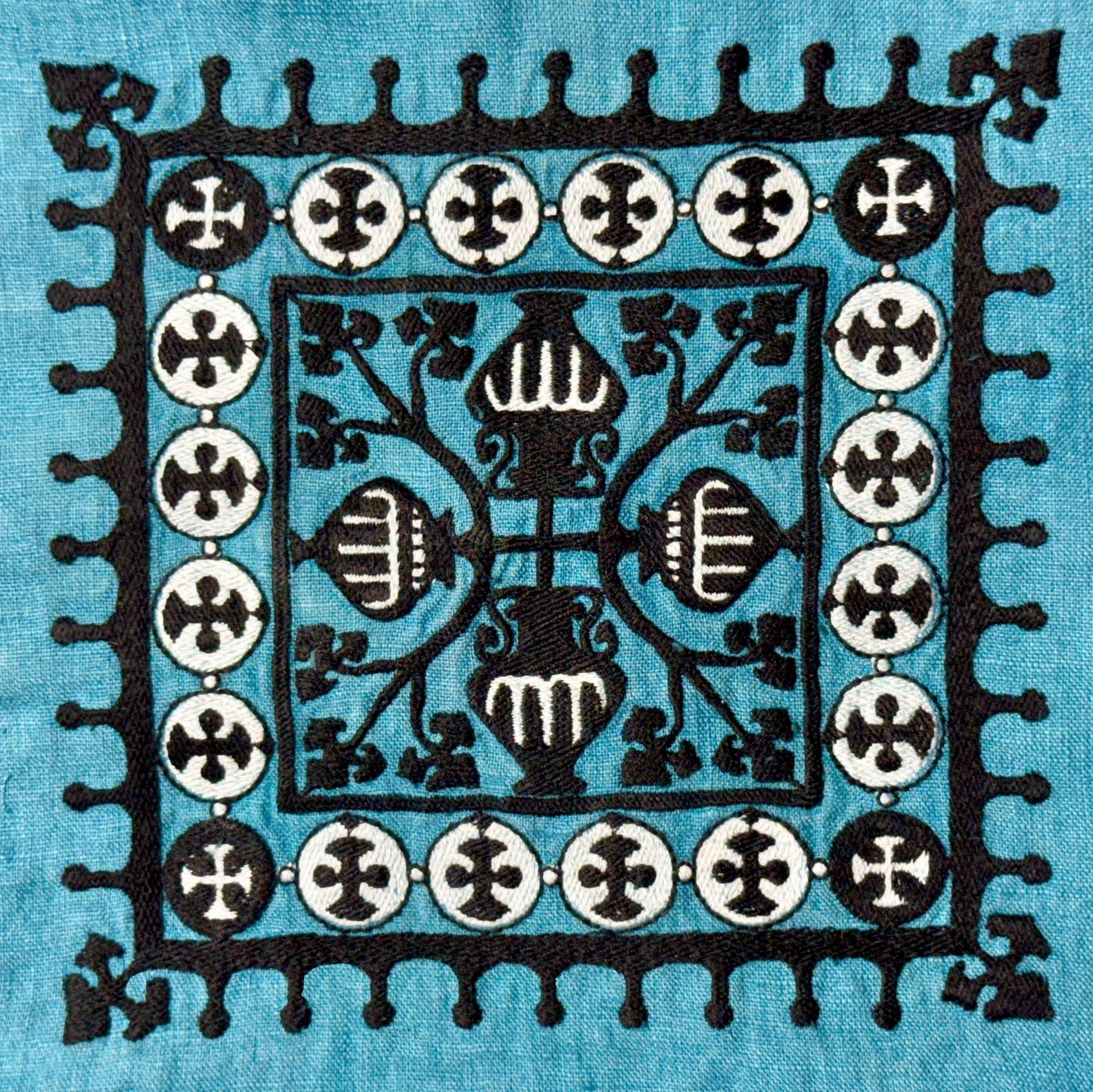 New!  Embroidered Coptic Linen Tunic