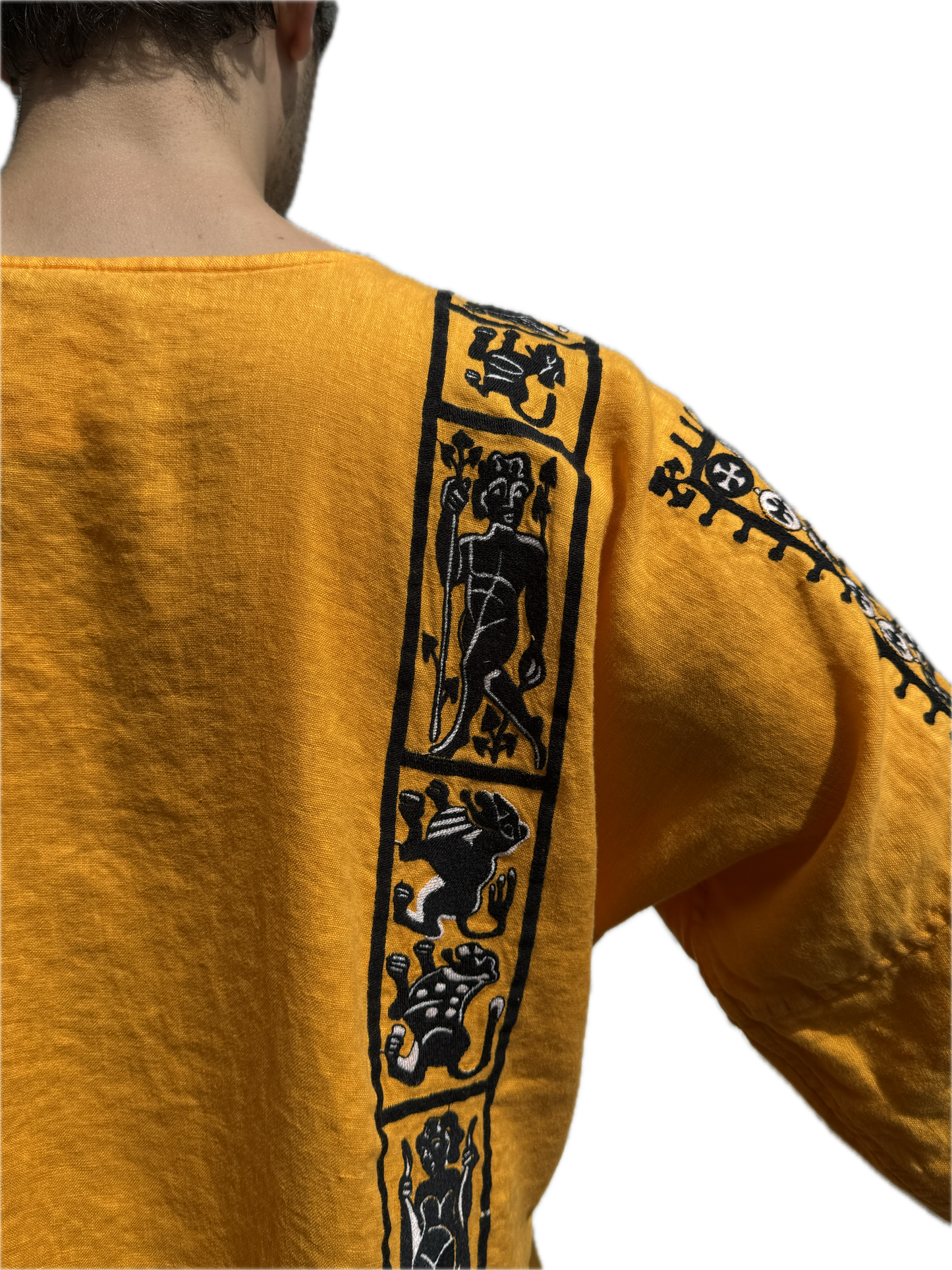New!  Embroidered Coptic Linen Tunic