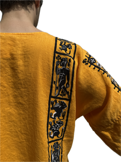New!  Embroidered Coptic Linen Tunic