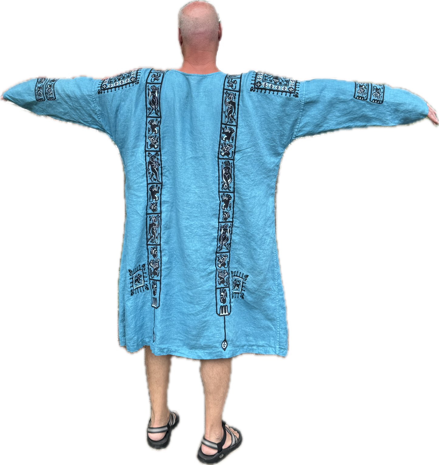 New!  Embroidered Coptic Linen Tunic