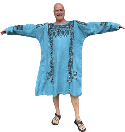 New!  Embroidered Coptic Linen Tunic