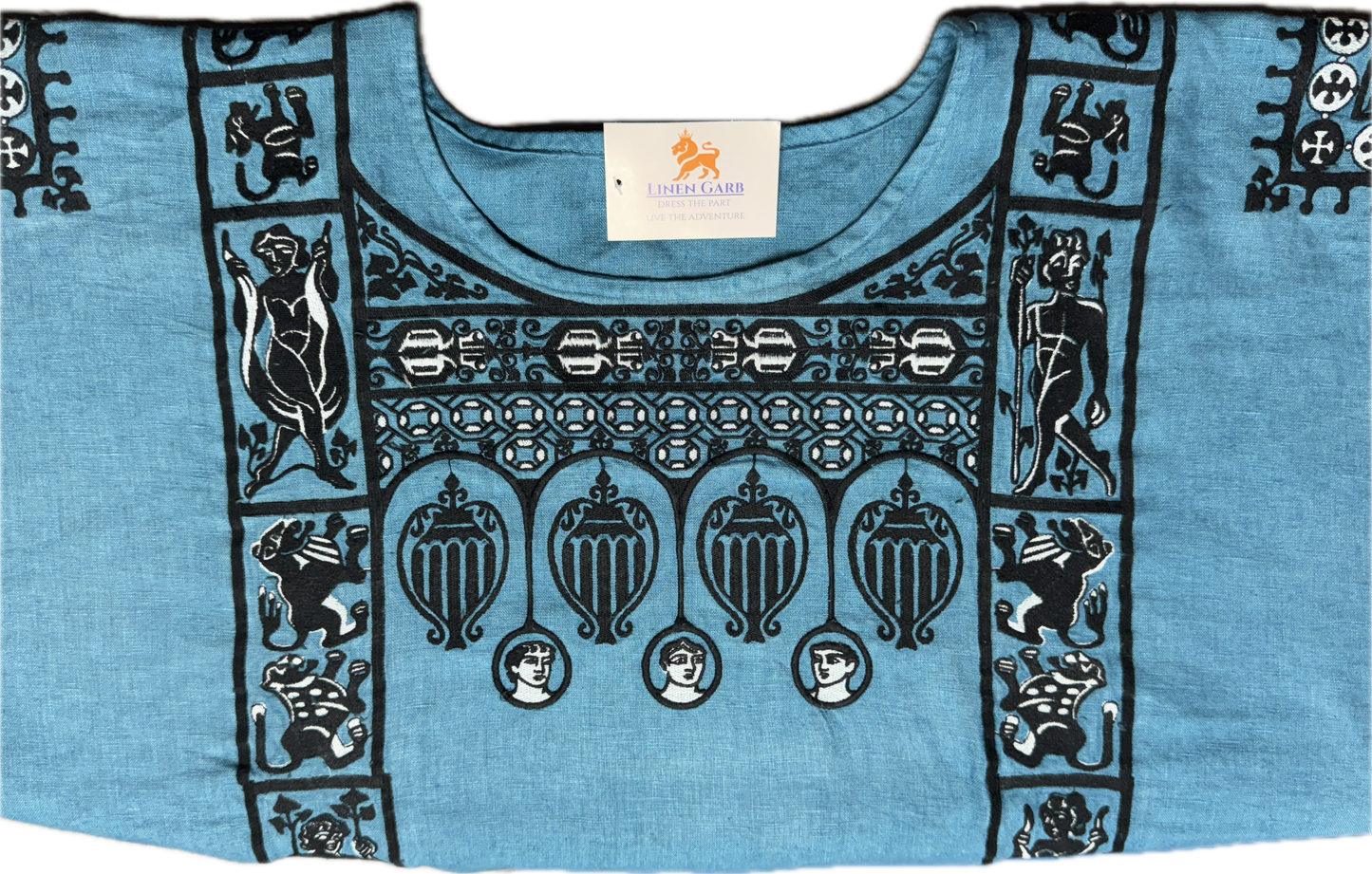 New!  Embroidered Coptic Linen Tunic