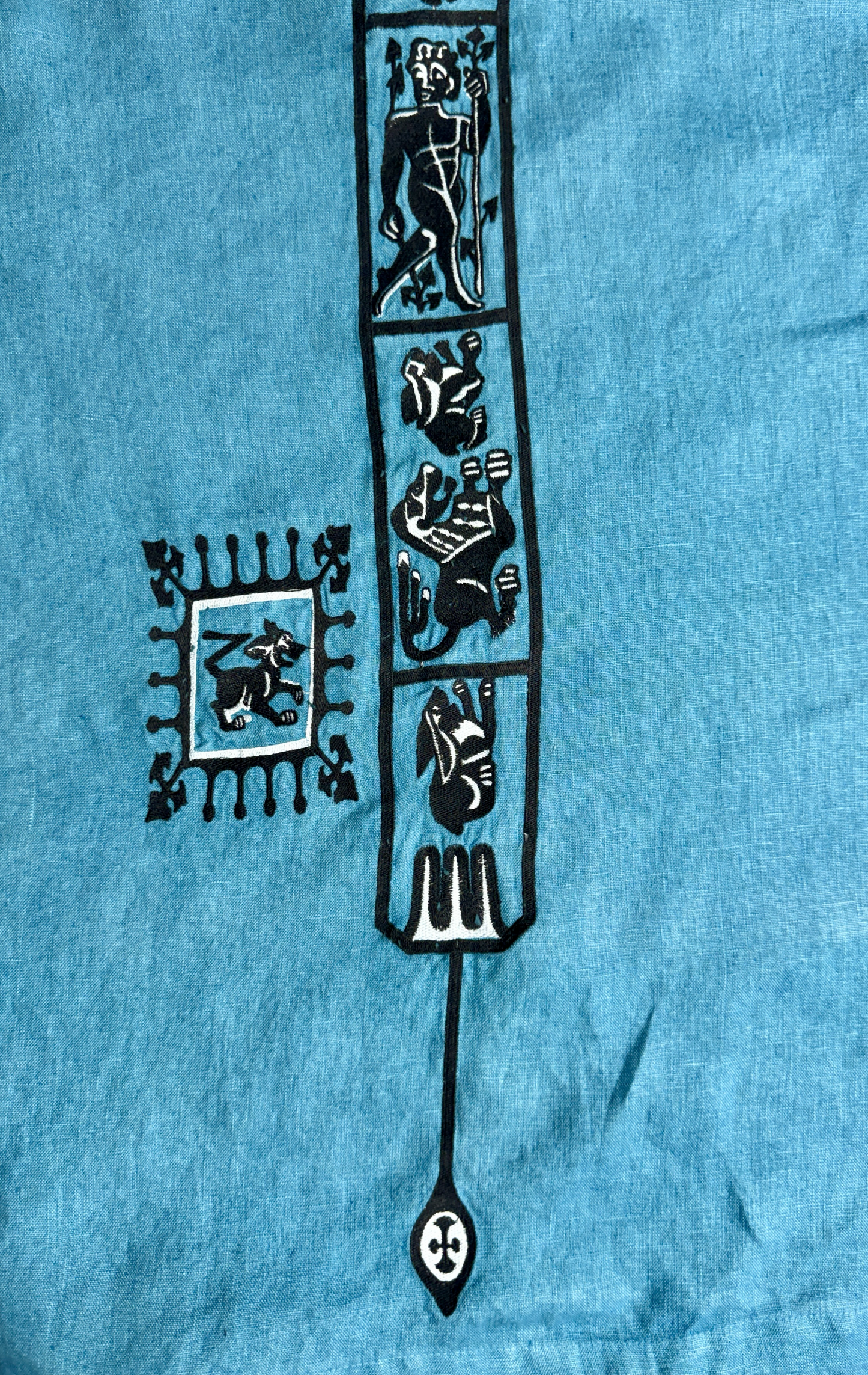 New!  Embroidered Coptic Linen Tunic